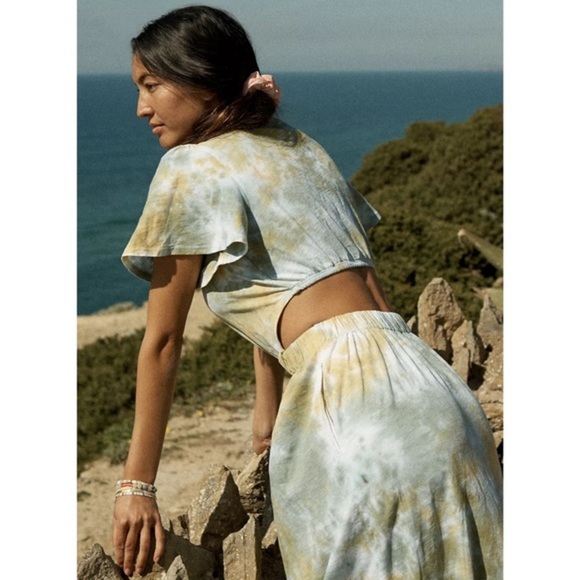 Anthropologie Dresses & Skirts - nwt ANTHROPOLOGIE t.la open-backed maxi dress green tie dye size x-small
